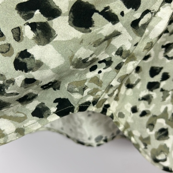 Cloth & Stone Leopard Print Lyocell Long Sleeve Button Down Shirt Large Grey - Picture 9 of 12